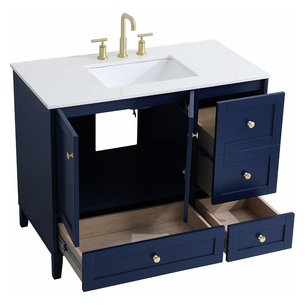 Elegant Bathroom Vanity - Blue (VF18042BL)