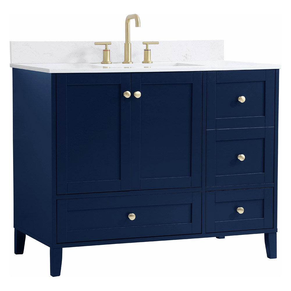 Elegant Bathroom Vanity - Blue (VF18042BL-BS)