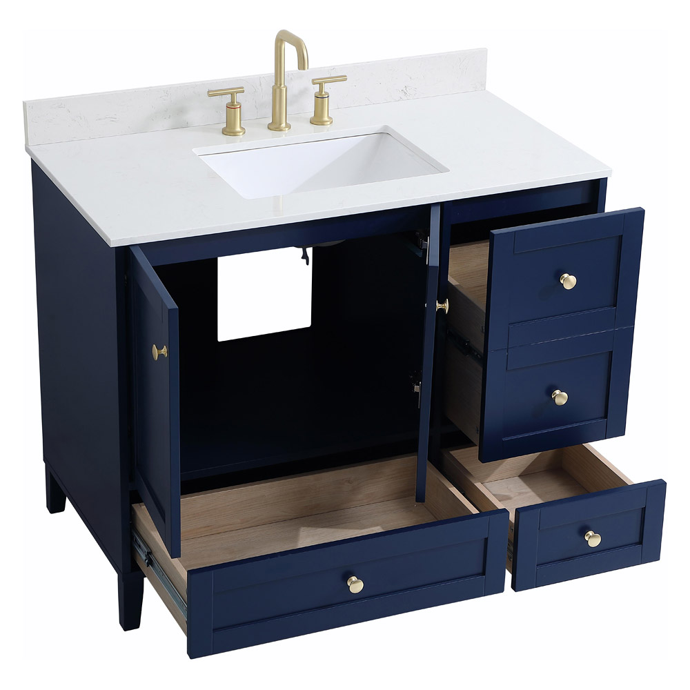 Elegant Bathroom Vanity - Blue (VF18042BL-BS)