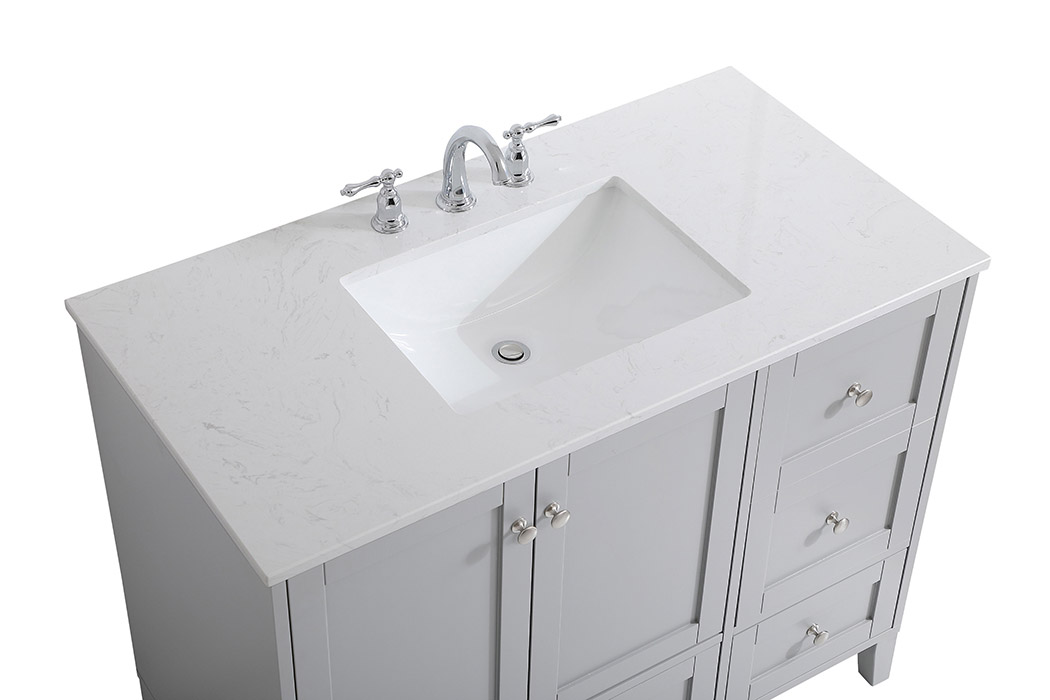 Elegant Bathroom Vanity - Gray (VF18042GR)