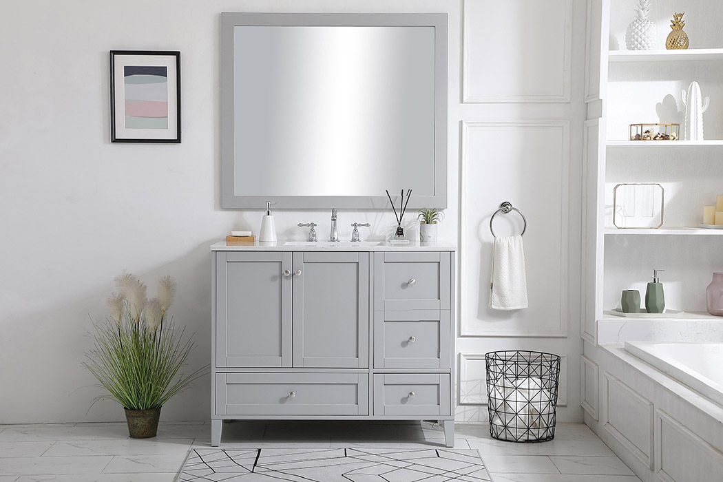 Elegant Bathroom Vanity - Gray (VF18042GR)