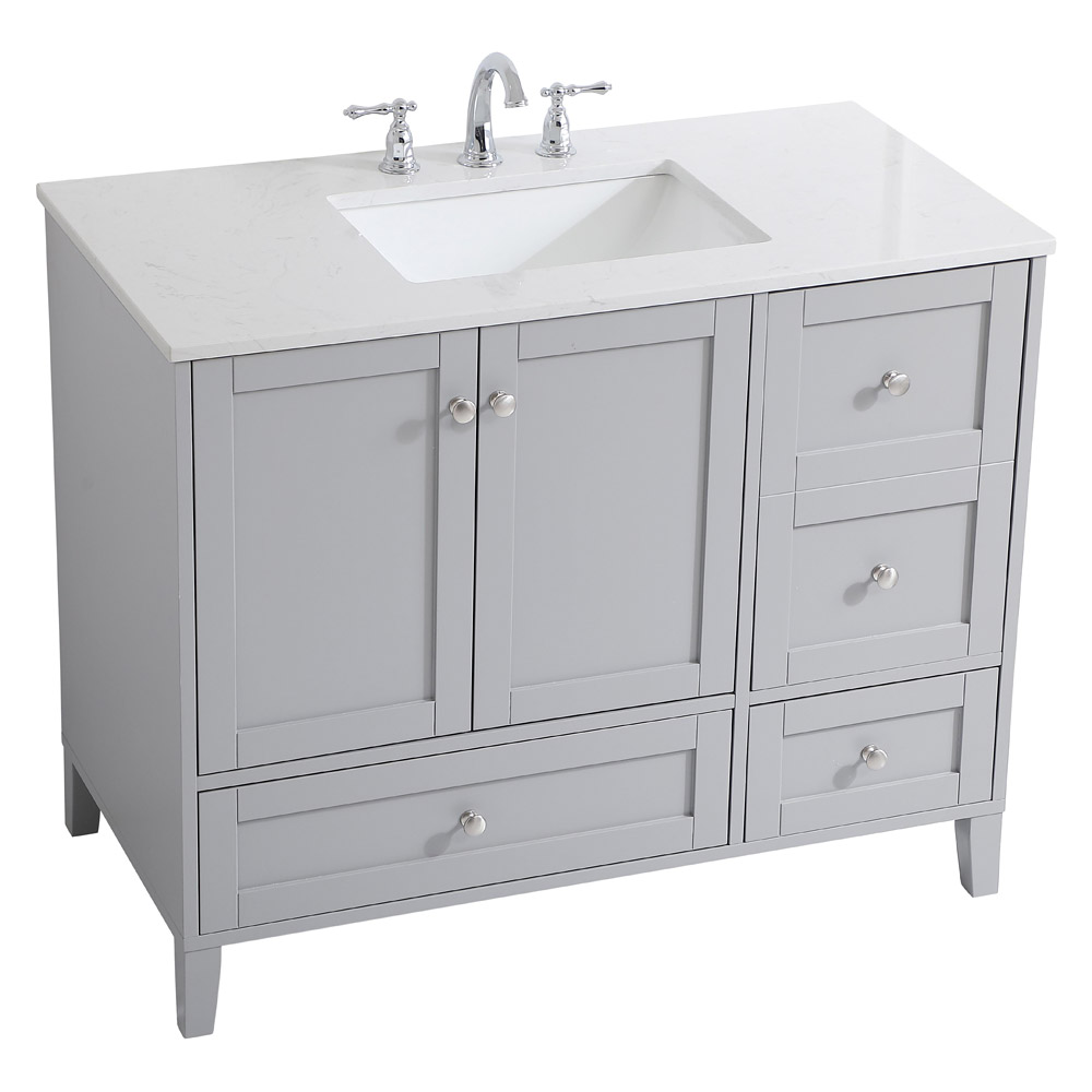 Elegant Bathroom Vanity - Gray (VF18042GR)