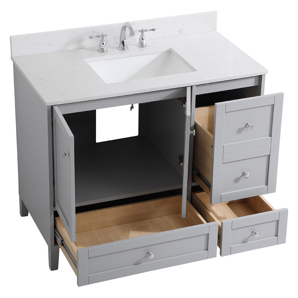 Elegant Bathroom Vanity - Gray (VF18042GR-BS)