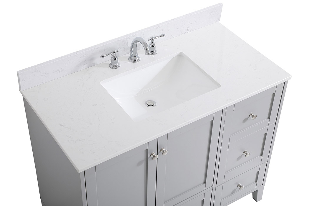 Elegant Bathroom Vanity - Gray (VF18042GR-BS)