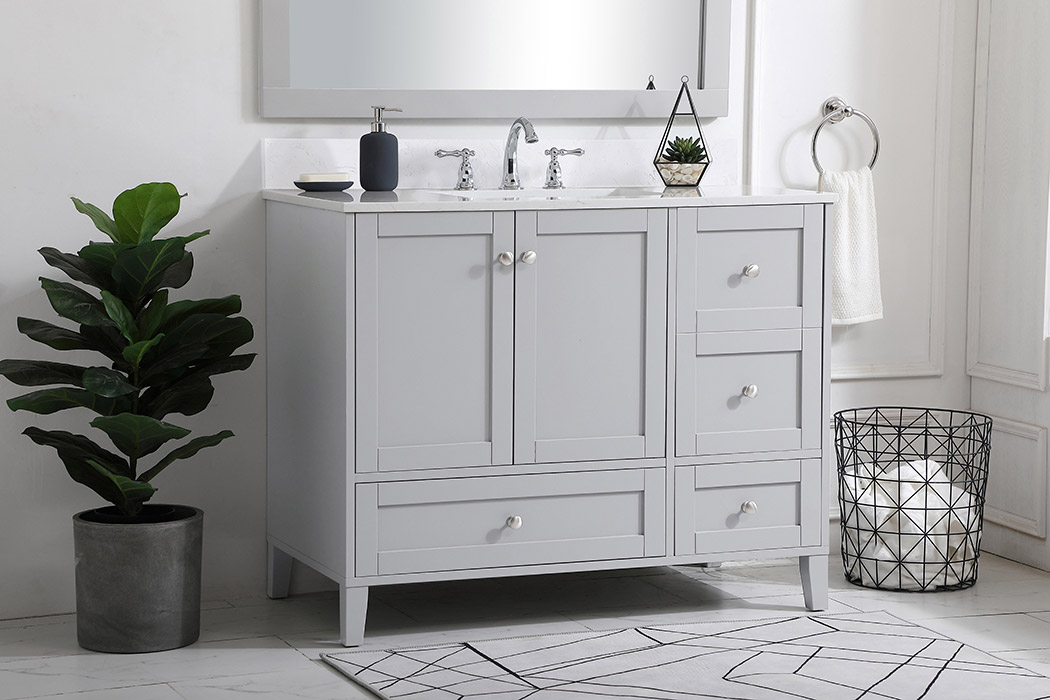 Elegant Bathroom Vanity - Gray (VF18042GR-BS)