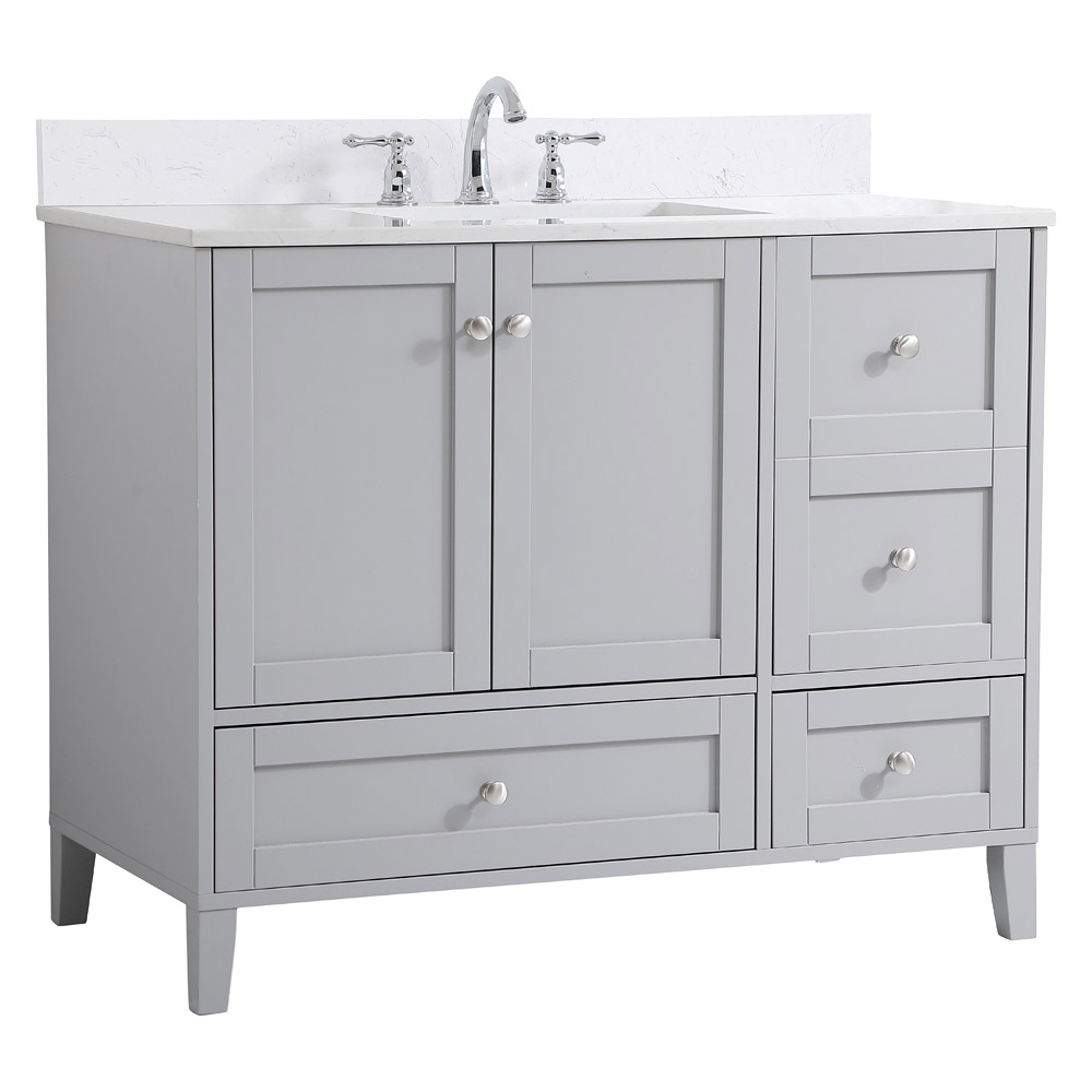 Elegant Bathroom Vanity - Gray (VF18042GR-BS)