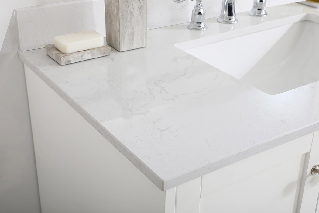 Elegant Bathroom Vanity - White (VF18042WH-BS)