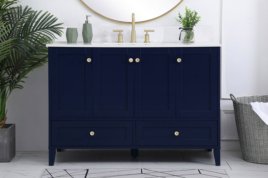 Elegant Bathroom Vanity - Blue (VF18048BL)