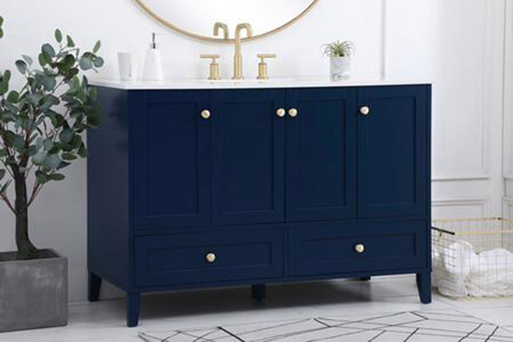 Elegant Bathroom Vanity - Blue (VF18048BL)