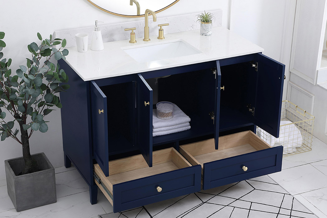 Elegant Bathroom Vanity - Blue (VF18048BL-BS)