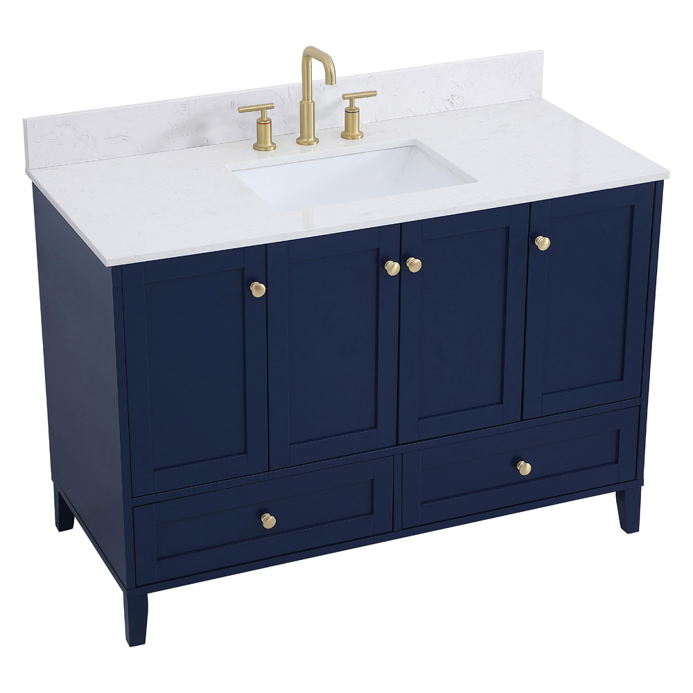 Elegant Bathroom Vanity - Blue (VF18048BL-BS)