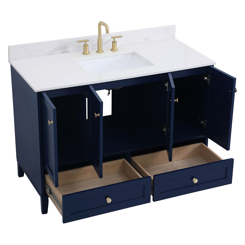 Elegant Bathroom Vanity - Blue (VF18048BL-BS)