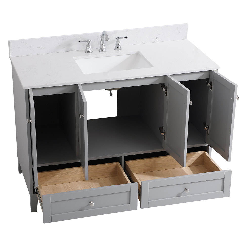 Elegant Bathroom Vanity - Gray (VF18048GR-BS)