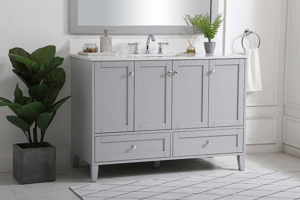 Elegant Bathroom Vanity - Gray (VF18048GR-BS)