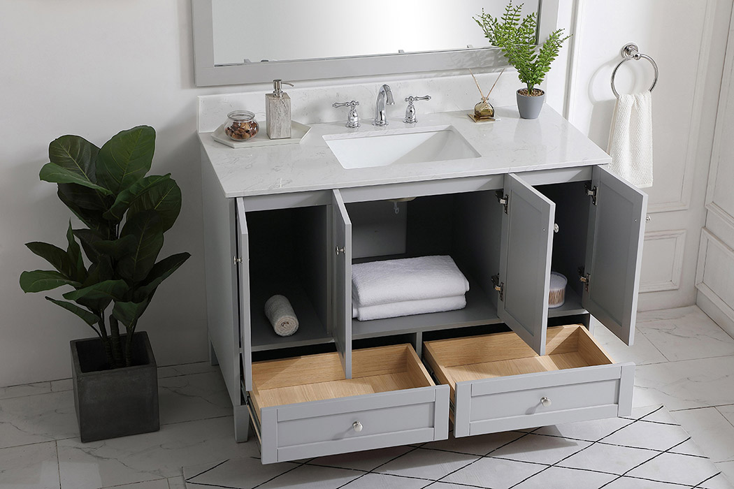 Elegant Bathroom Vanity - Gray (VF18048GR-BS)