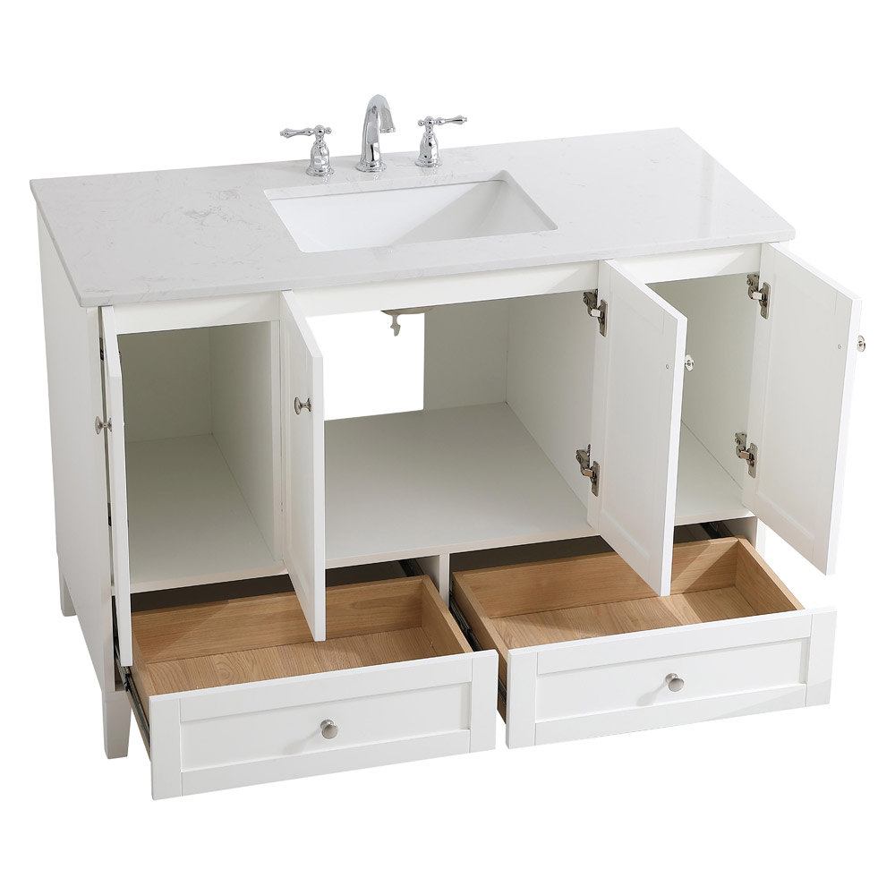 Elegant Bathroom Vanity - White (VF18048WH)