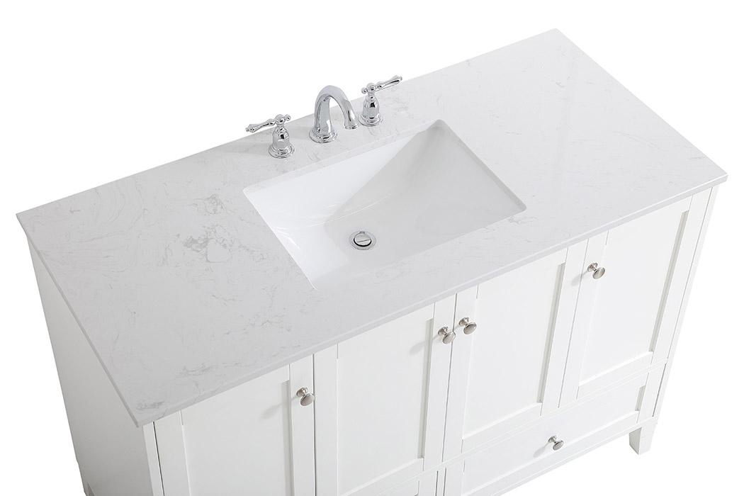 Elegant Bathroom Vanity - White (VF18048WH)