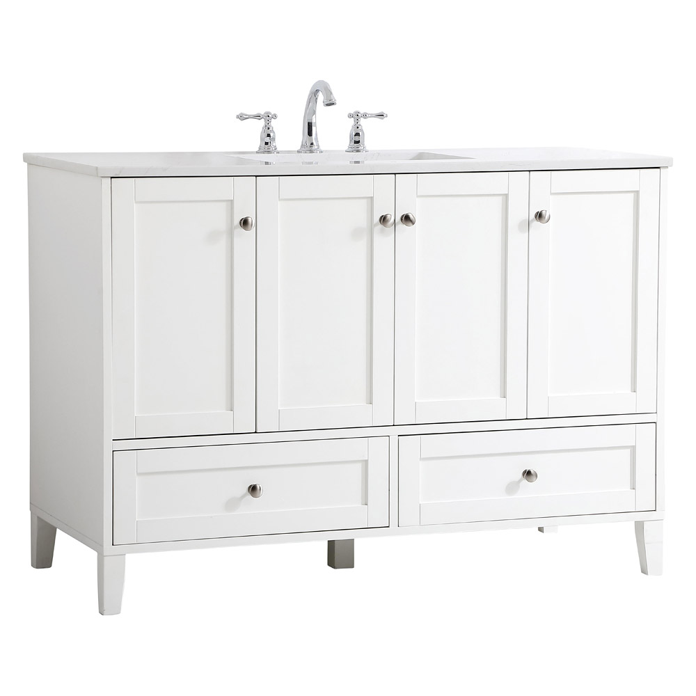 Elegant Bathroom Vanity - White (VF18048WH)