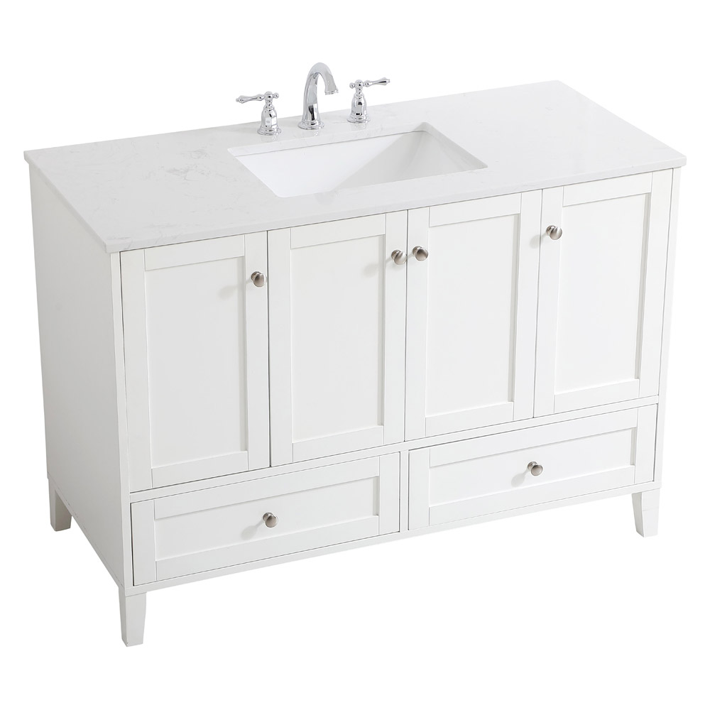 Elegant Bathroom Vanity - White (VF18048WH)