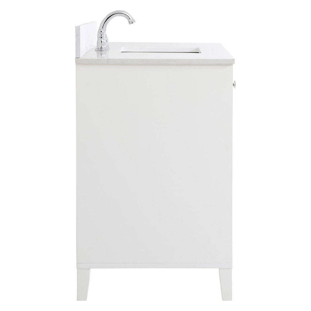 Elegant Bathroom Vanity - White (VF18048WH-BS)