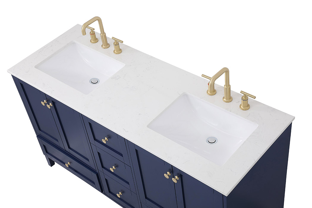 Elegant Bathroom Vanity - Blue (VF18060DBL)