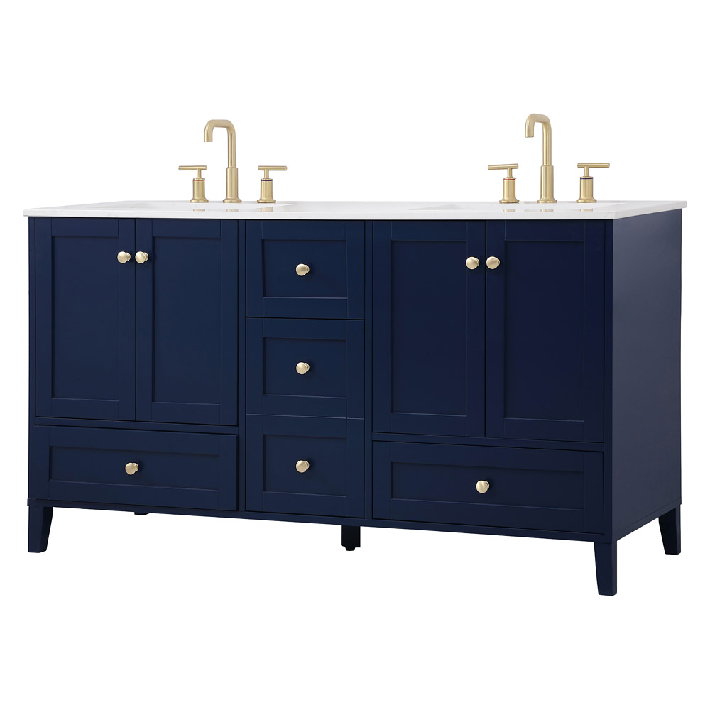 Elegant Bathroom Vanity - Blue (VF18060DBL)