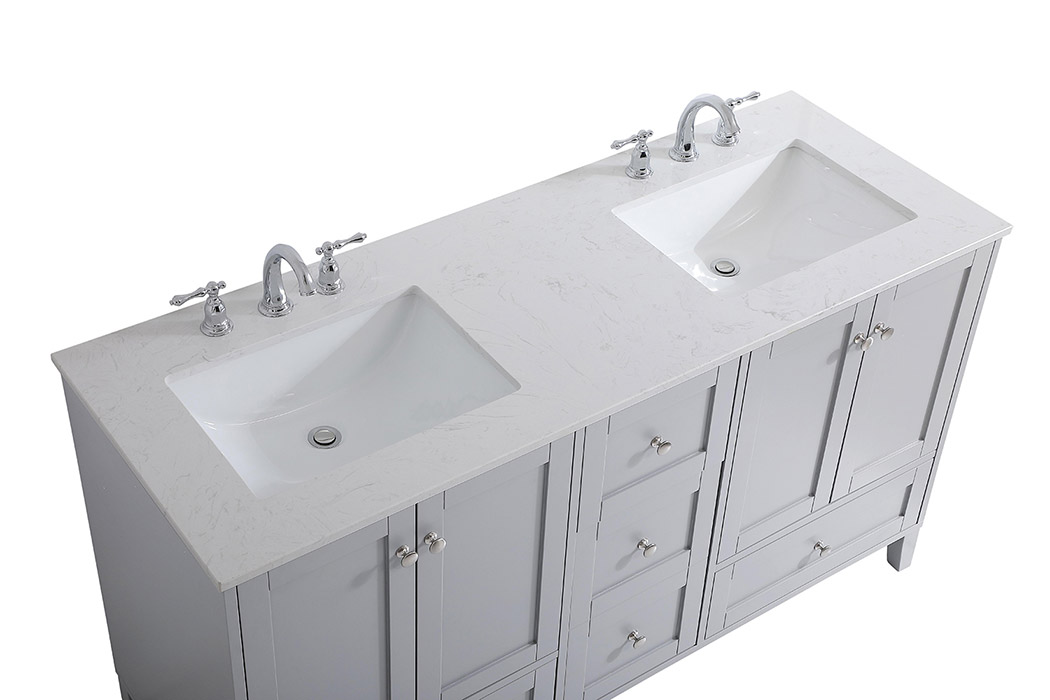 Elegant Bathroom Vanity - Gray (VF18060DGR)