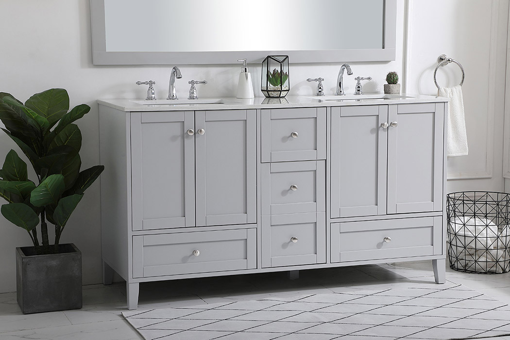 Elegant Bathroom Vanity - Gray (VF18060DGR)