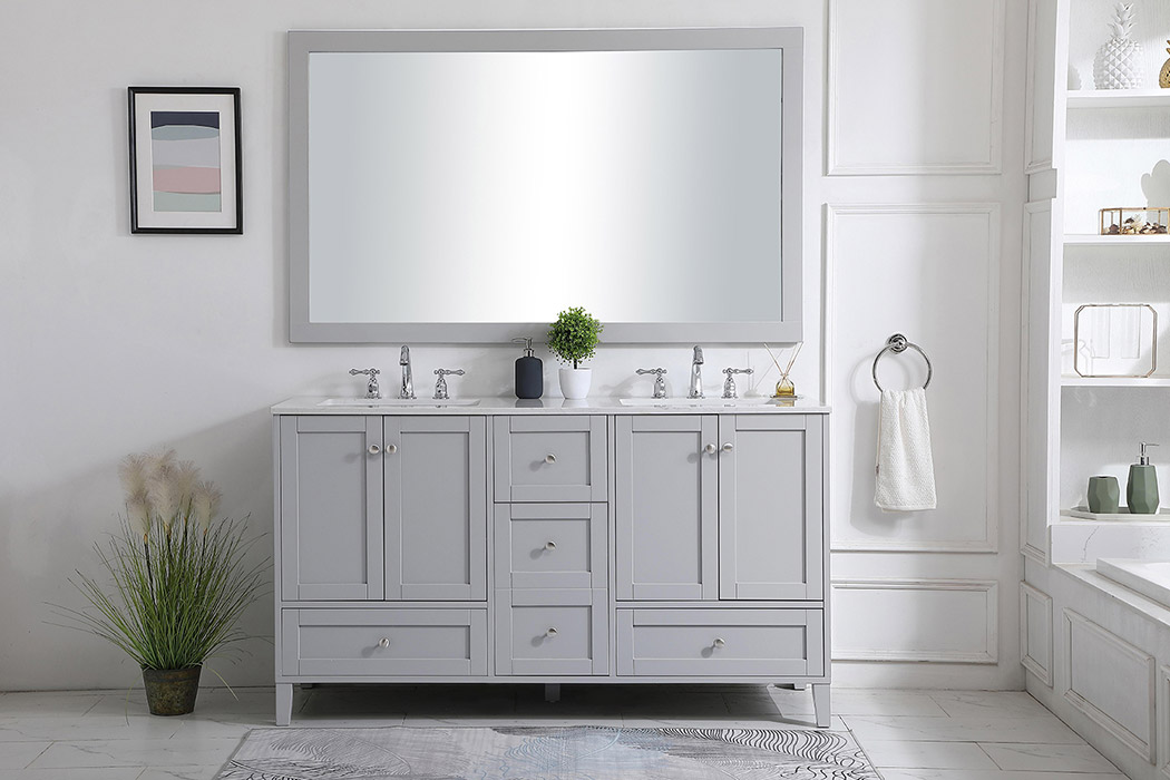 Elegant Bathroom Vanity - Gray (VF18060DGR)