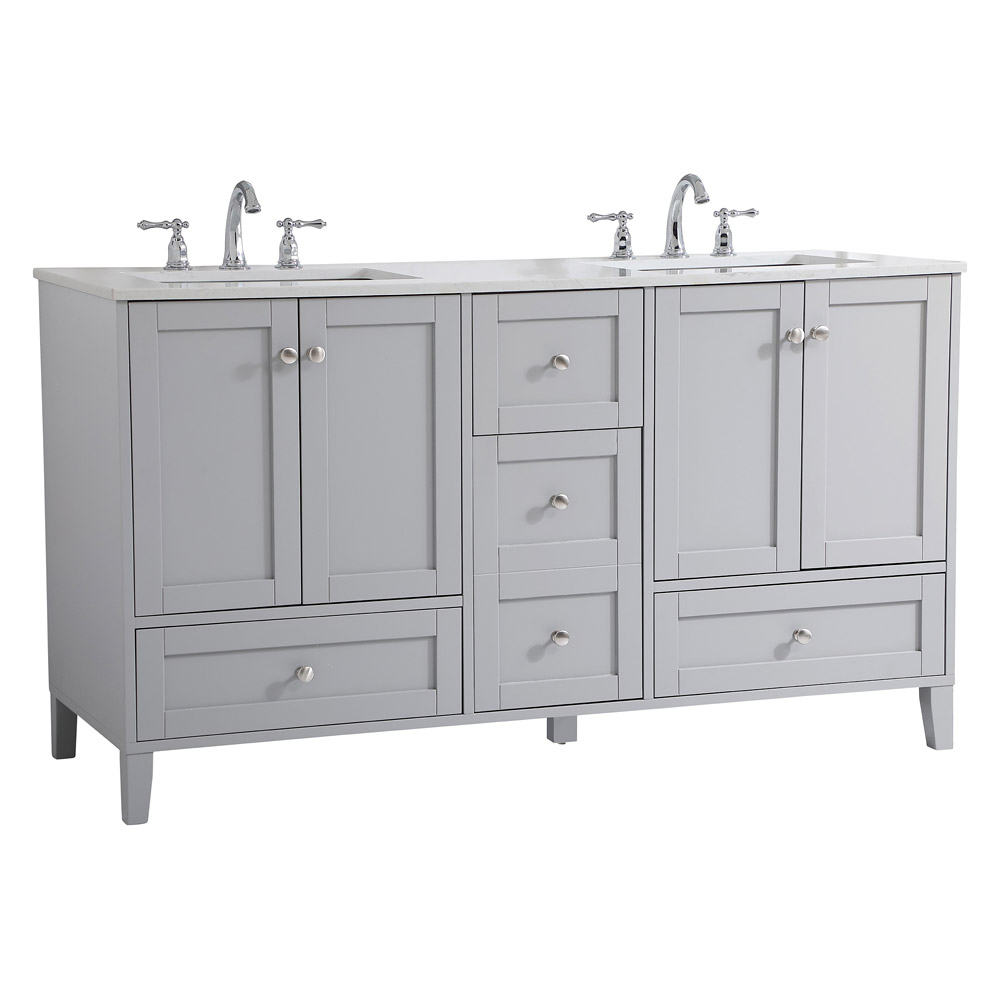 Elegant Bathroom Vanity - Gray (VF18060DGR)