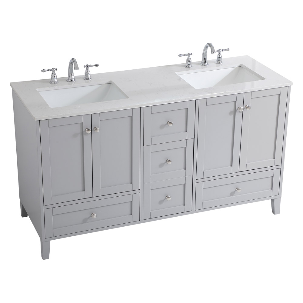 Elegant Bathroom Vanity - Gray (VF18060DGR)