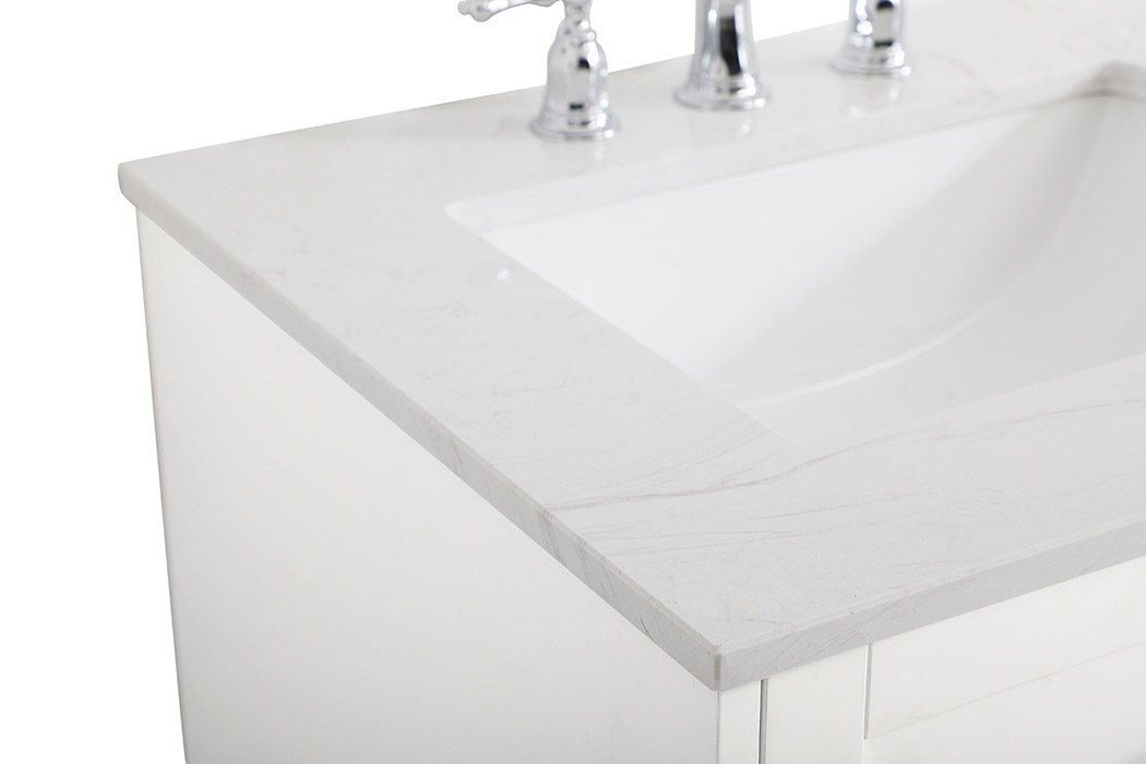 Elegant Bathroom Vanity - White (VF18060DWH)