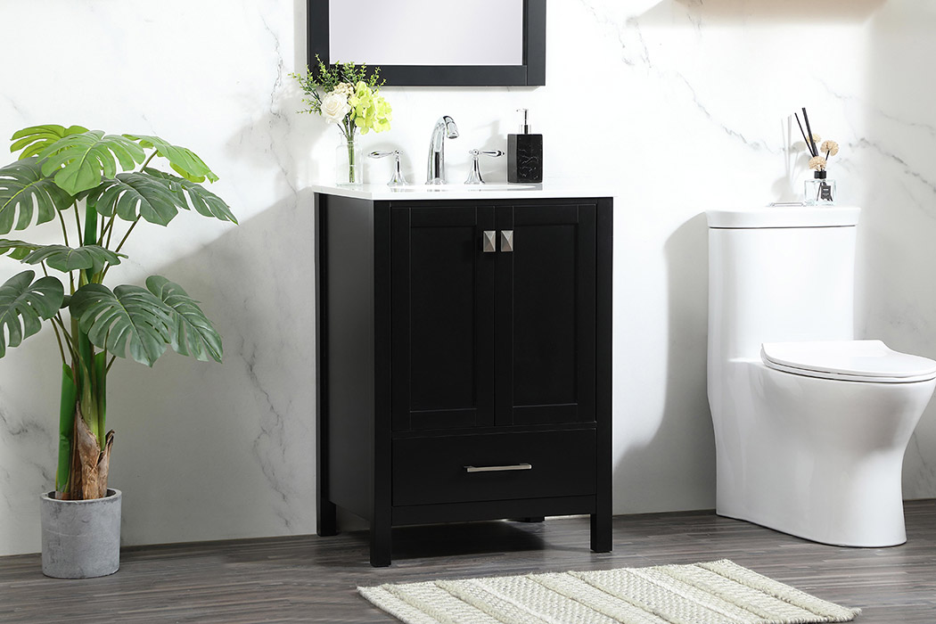 Elegant Bathroom Vanity - Black (VF18824BK)