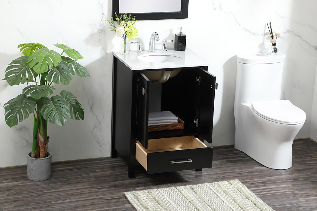 Elegant Bathroom Vanity - Black (VF18824BK)