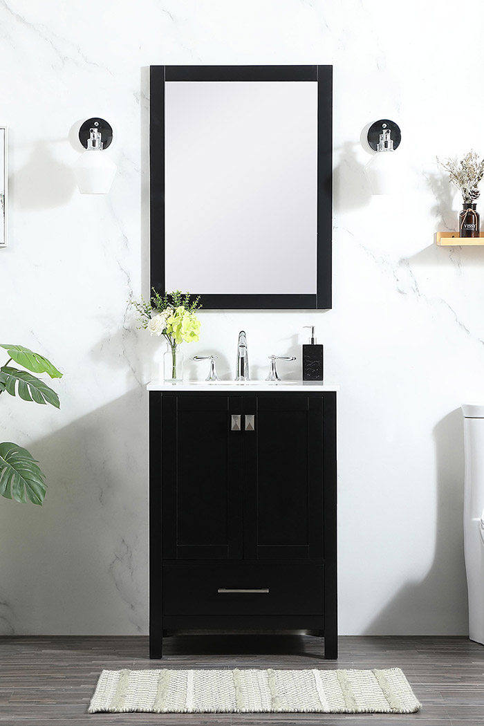 Elegant Bathroom Vanity - Black (VF18824BK)