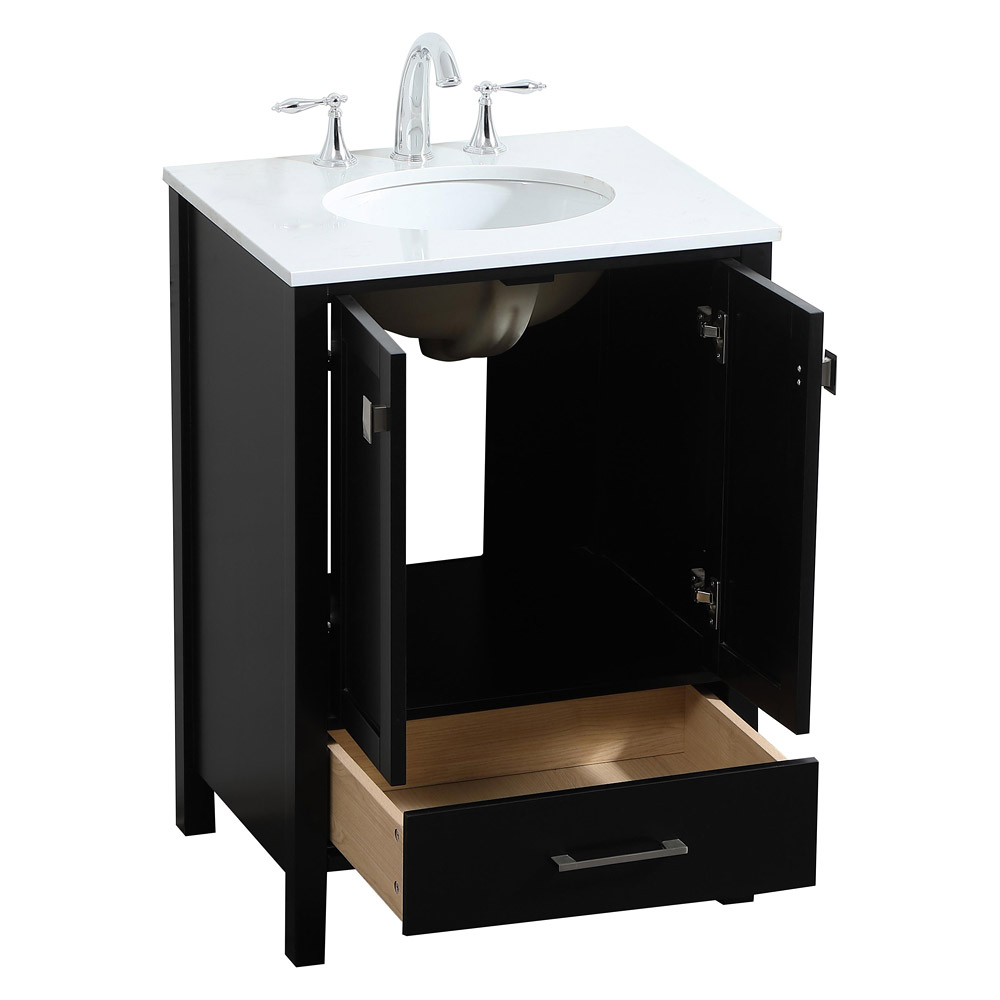 Elegant Bathroom Vanity - Black (VF18824BK)