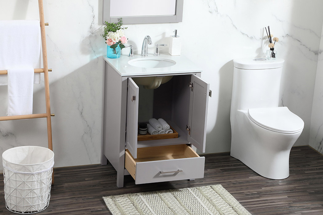 Elegant Bathroom Vanity - Gray (VF18824GR)