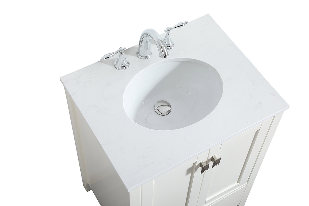 Elegant Bathroom Vanity - White (VF18824WH)