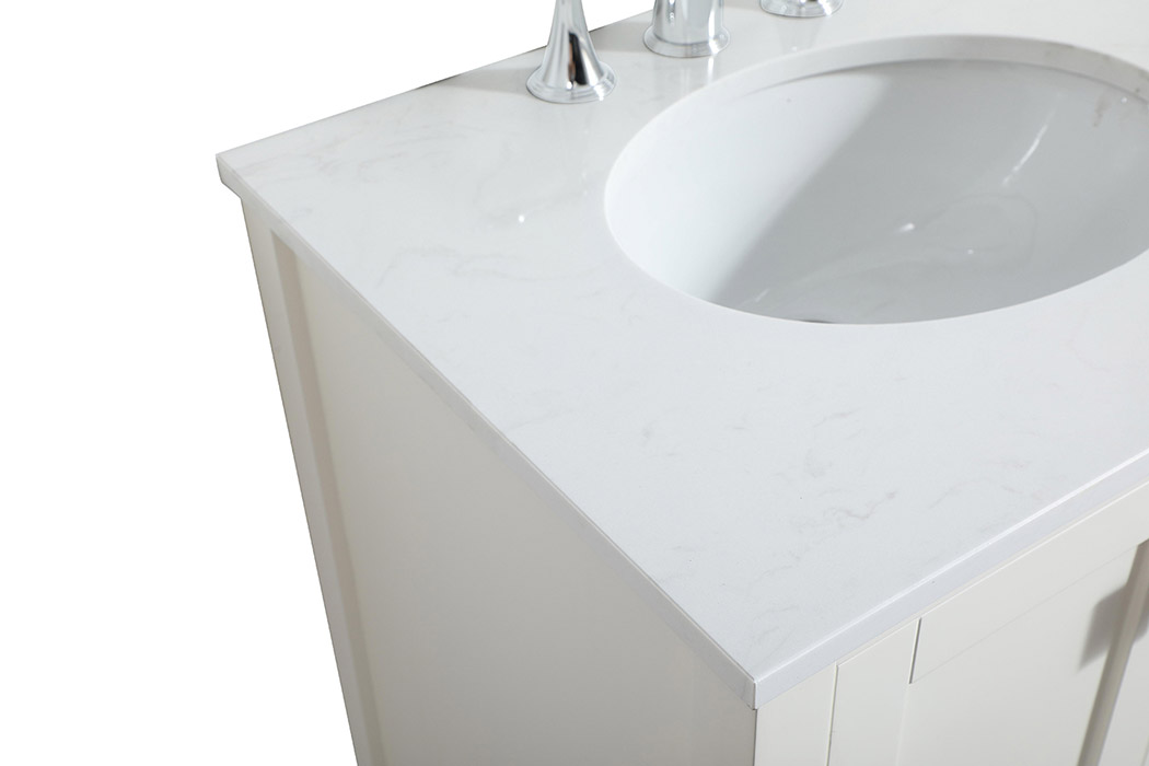 Elegant Bathroom Vanity - White (VF18824WH)