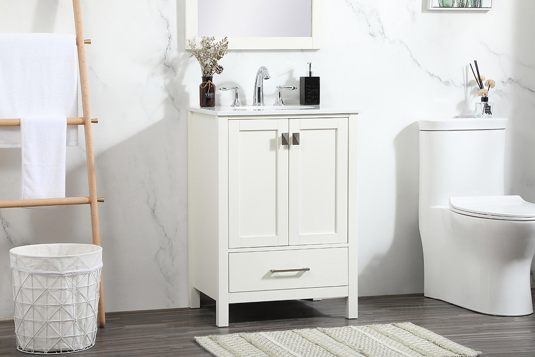 Elegant Bathroom Vanity - White (VF18824WH)