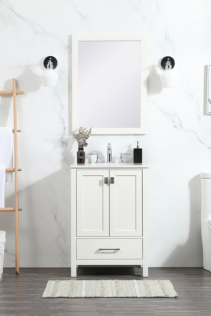 Elegant Bathroom Vanity - White (VF18824WH)