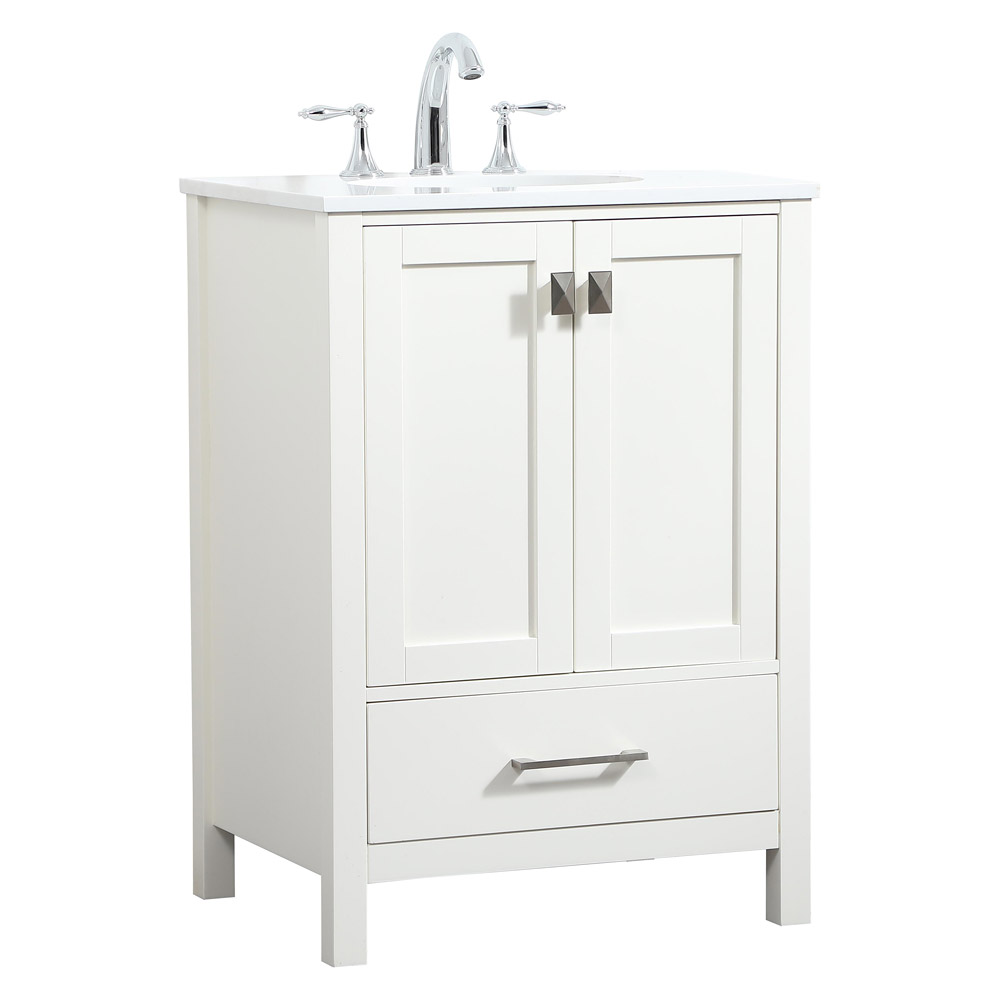 Elegant Bathroom Vanity - White (VF18824WH)