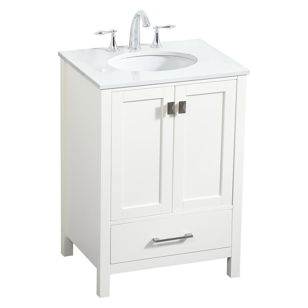 Elegant Bathroom Vanity - White (VF18824WH)