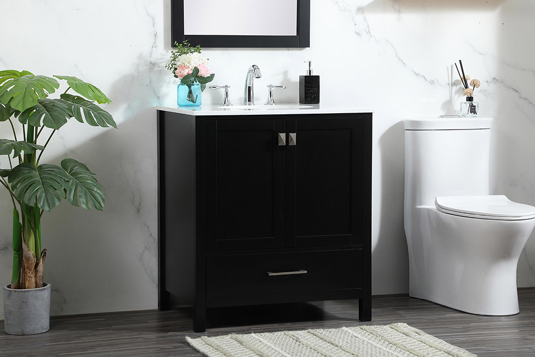 Elegant Bathroom Vanity - Black (VF18830BK)