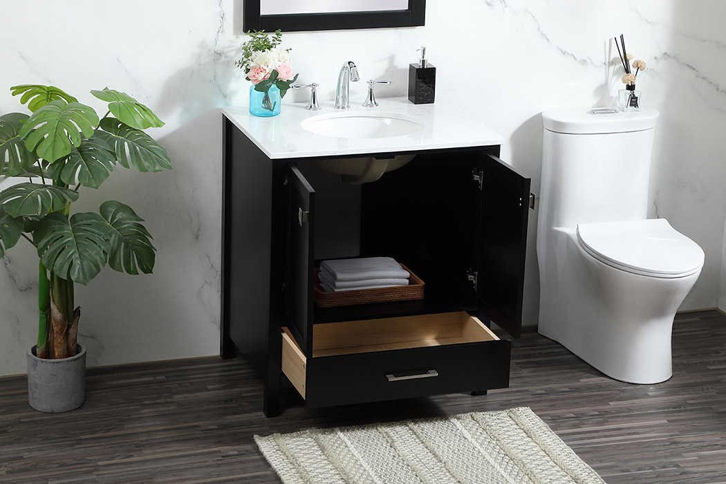 Elegant Bathroom Vanity - Black (VF18830BK)