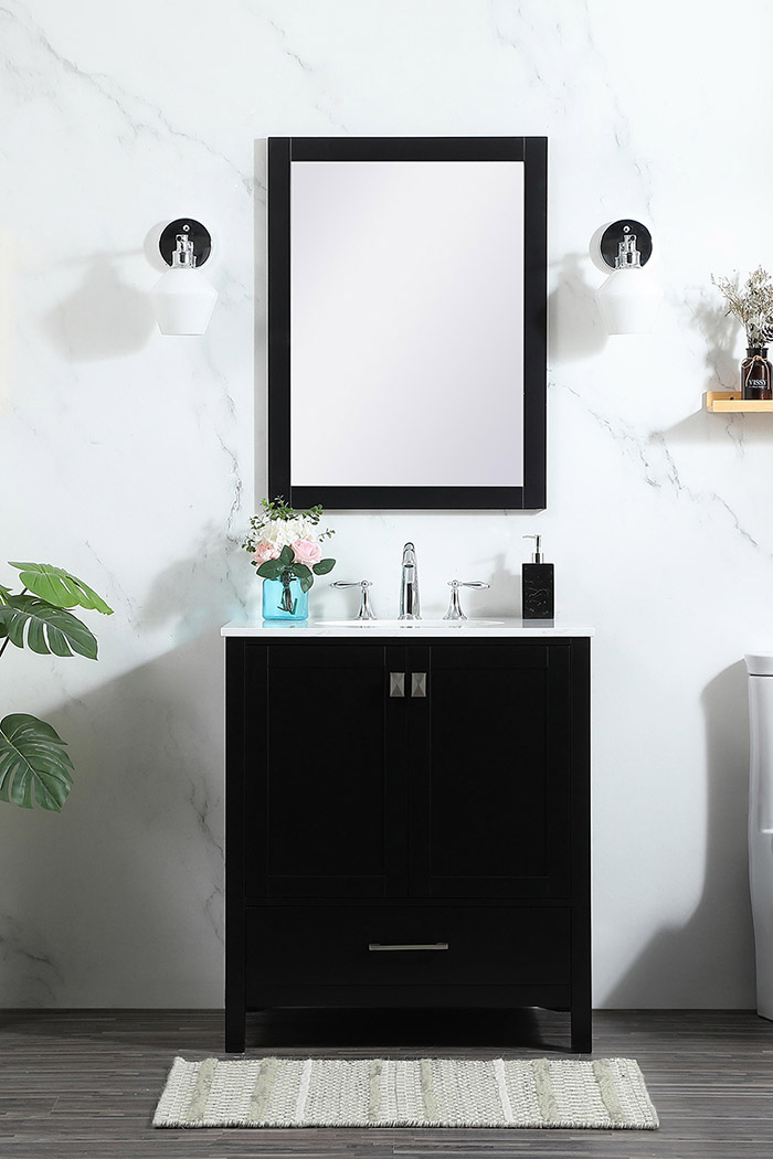 Elegant Bathroom Vanity - Black (VF18830BK)