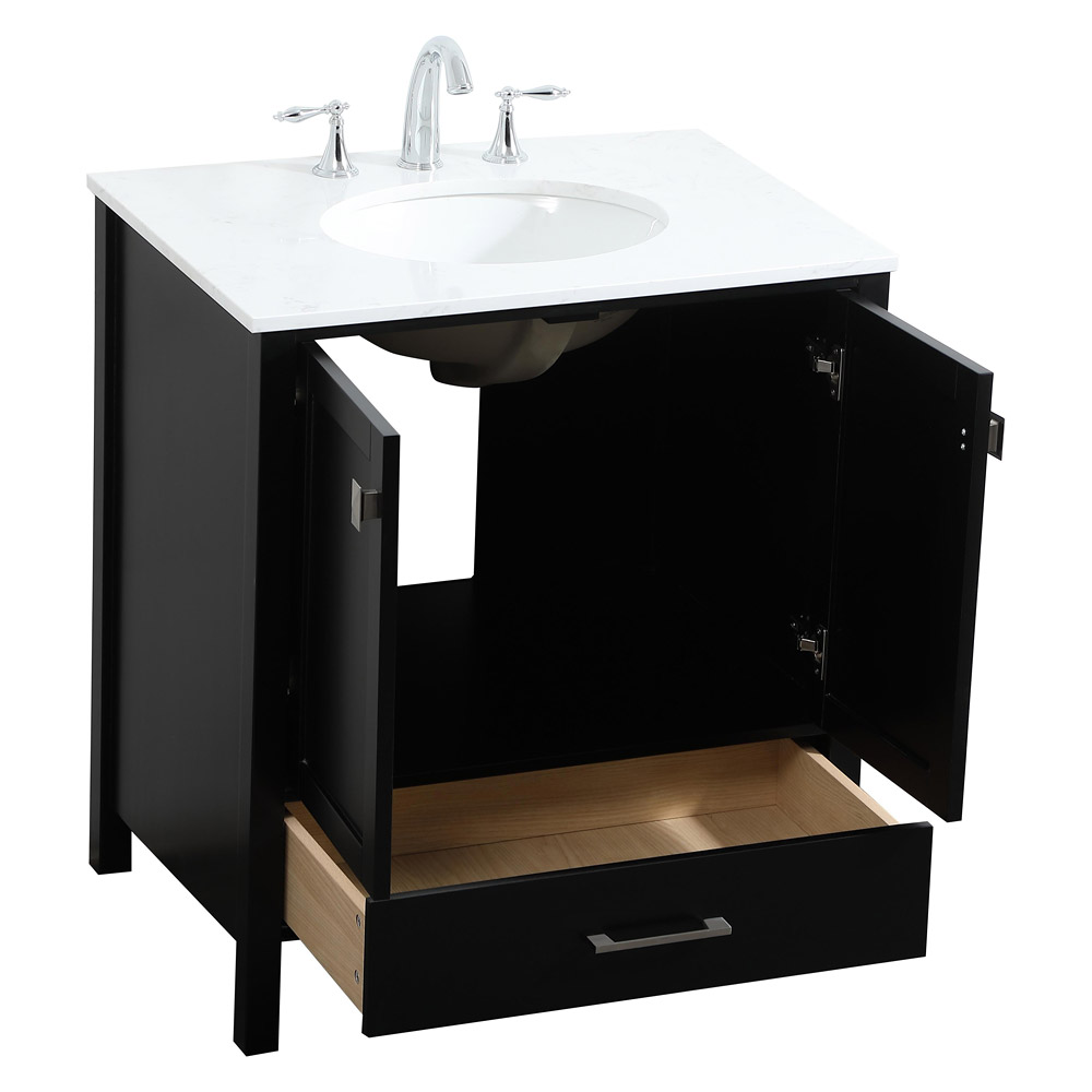 Elegant Bathroom Vanity - Black (VF18830BK)