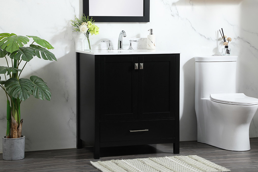 Elegant Bathroom Vanity - Black (VF18830BK-BS)