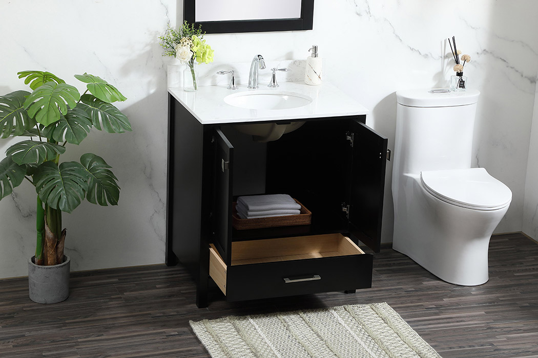 Elegant Bathroom Vanity - Black (VF18830BK-BS)