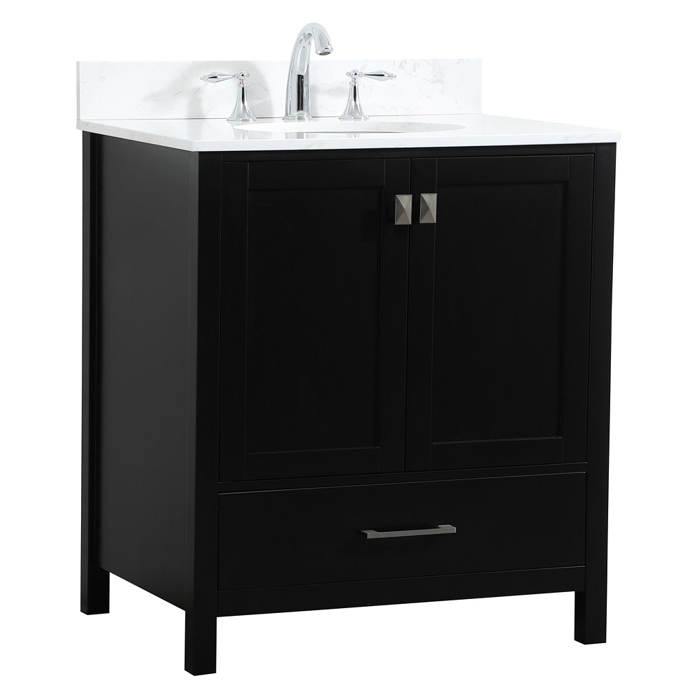 Elegant Bathroom Vanity - Black (VF18830BK-BS)